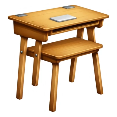 Wooden school desk sticker