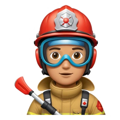 firefighter on skis sticker