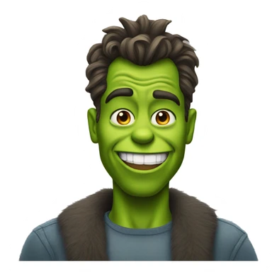 Man with grinch grin sticker