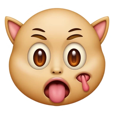 A face emoji with X for eyes and tongue sticking out sticker