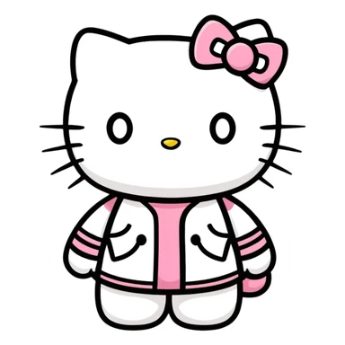 Hanging out with hello kitty sticker