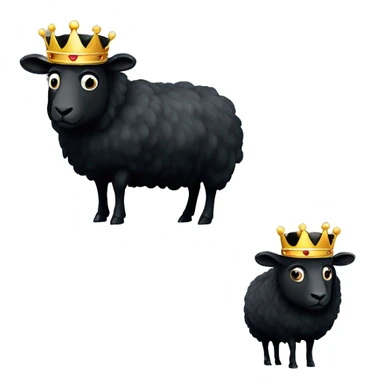 King black sheep with crown angry sticker