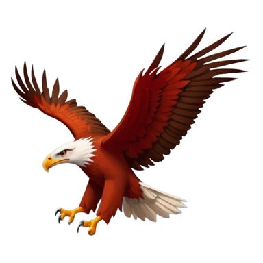 Red eagle on montains  sticker