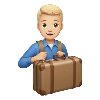 tourist with a suitcase sticker