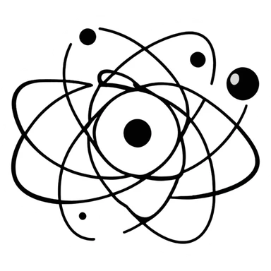 Symbolic representation of Pakistan's nuclear program with atom symbol and crescent sticker