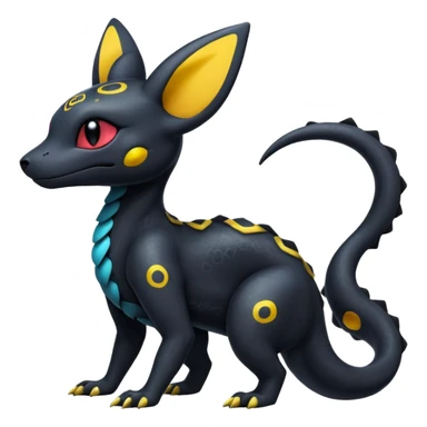 Nebulae Salandit-Umbreon-Fakémon-hybrid-creature (full body)  sticker