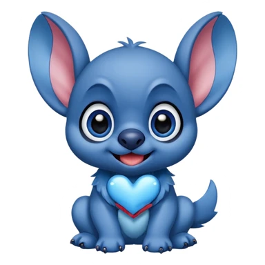 Stitch lanzando besos sticker