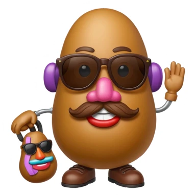 Mr potato head with sunglasses  sticker