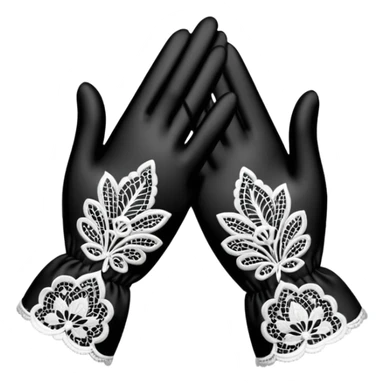victorian age lace gloves sticker