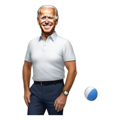 Joe Biden on the beach sticker