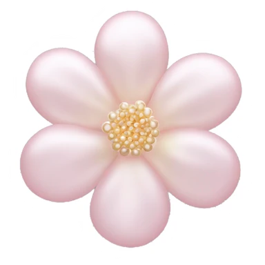 Pearl light pink flower sticker