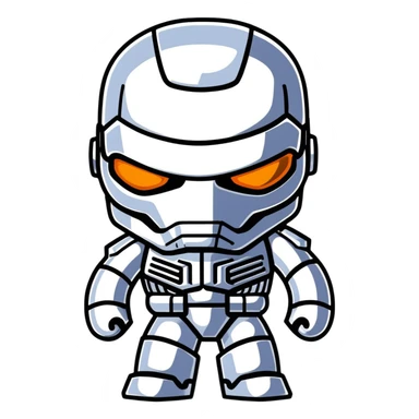 T-1000 liquid metal terminator with chrome reflective body sticker