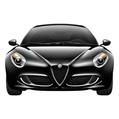 black Alfa Romeo  sticker