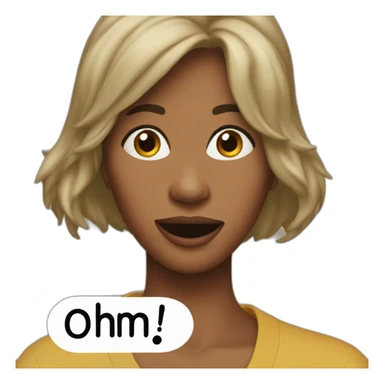 janice from friends saying "OH MY GOD" sticker