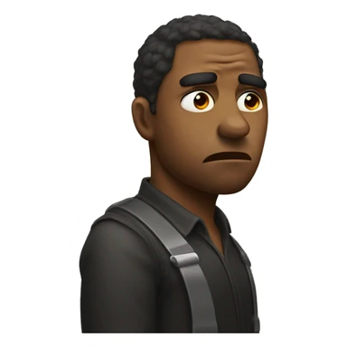 musician making a frowning stank face sticker