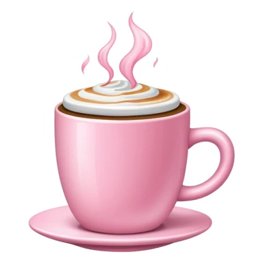 aesthetic cup of coffee baby pink no hot steams on top and no face sticker