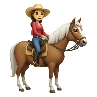 Mujer montada en un caballo sticker