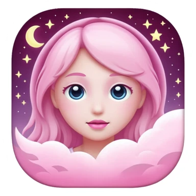 pink moonlight  sticker