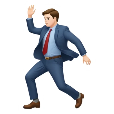 JD Vance with one foot stepping on a single banana peel on the ground, falling backwards sticker