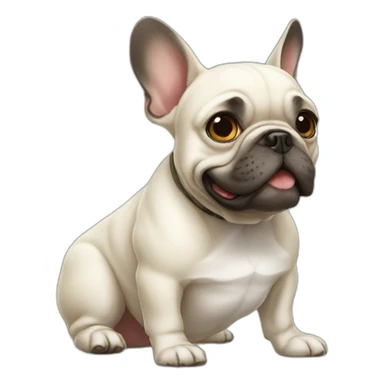 french bulldog old sticker