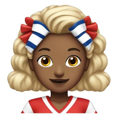 Red white and blue cheerleader sticker