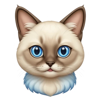 siamese cat with blue eyes sticker