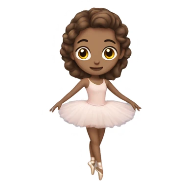 Ballet dancer with brown hair  sticker