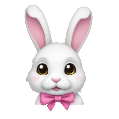 Bunny with a pink little bow sticker