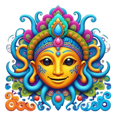 Psychedelic Goa trance funny jumpy crazy sticker