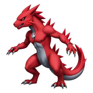 Edgy Cool Beautiful Guilmon-Zoroark, full body sticker