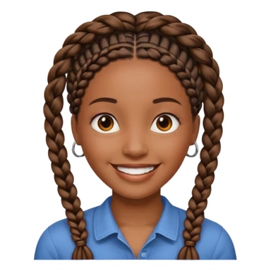 Black female with braids sticker
