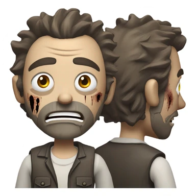 zombie rick grimes sticker