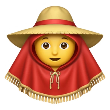Poncho emoji sticker