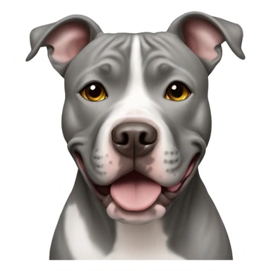 grey pit bull  sticker