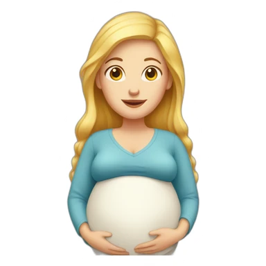pregnant white woman sticker
