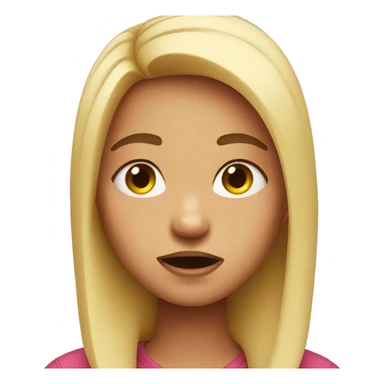 A girl Shock face sticker