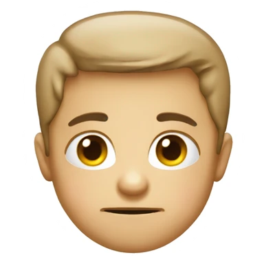 an emoji or cartoon that is not regulated, no eye contact, quiet, withdrawn, tense. nota human face more like an emoji sticker