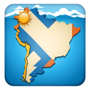 argentine map sticker