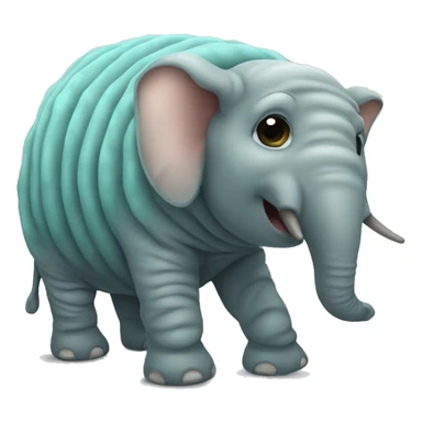 an elephant dressed up as a tardigrade sticker