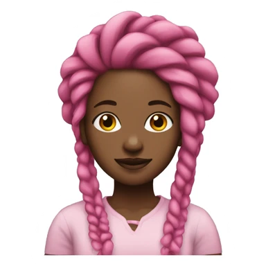 black women with pink dreadlocks (just the head) sticker