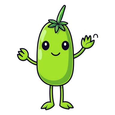 cartoon funny weed bud with arms and legs sticker