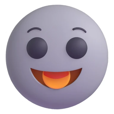 3D smiley emoji, round shape, grandfather doing DIY, gray color, smiling face sticker