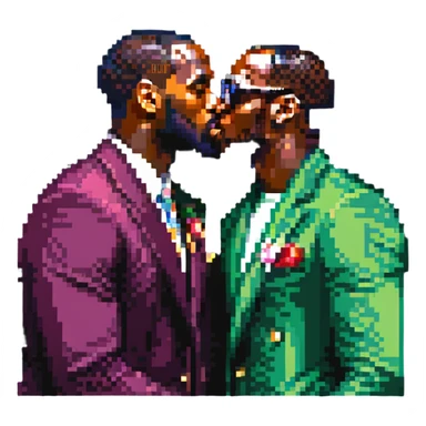 LeBron James kissing P Diddy sticker