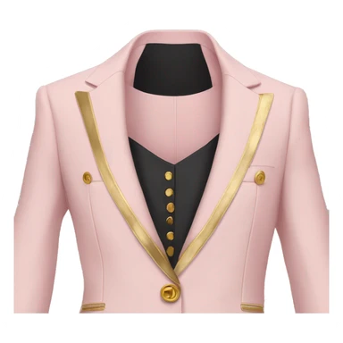 Pale pink blazer gold buttons sticker