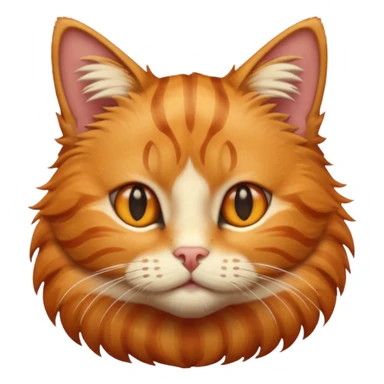A high-resolution photo-realistic digital illustration of a ginger tabby cat sticker