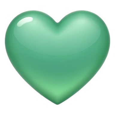 green heart looking ios but the color is more like seaform sticker
