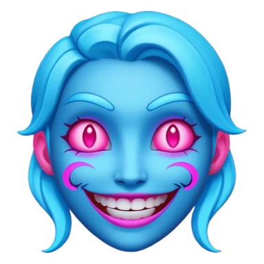 Neon light jinx evil smile sticker