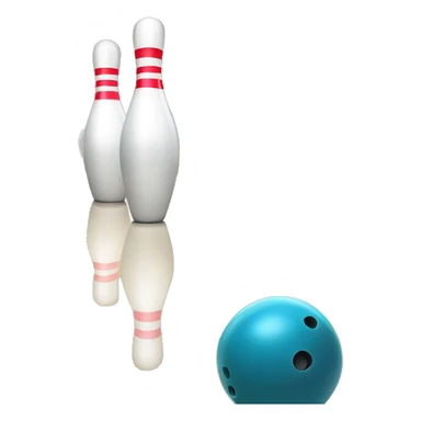 the bowling ball is knocking down pins. sticker