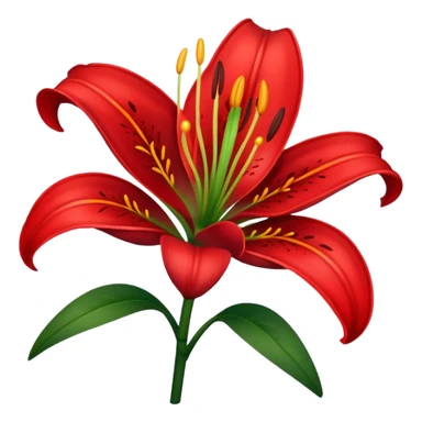 lirio vermelho sticker