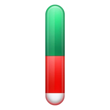 A vertical capsule-shaped progress bar with a color gradient from green at the bottom to red at the top. The bar is divided into segments by thin lines, with bold, outlined numbers scaling upward next to it.  sticker